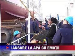 Lansare de nava, cu emotii, la Santierul Naval Damen Galati ‎