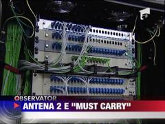 Antena 2 a primit statutul "must carry"
