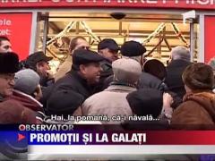 Inghesuiala, in Galati, la promotii