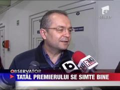 Premierul Emil Boc si-a vizitat tatal, spitalizat la Cluj