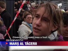 Marsul al tacerii in centrul orasului Liege