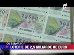 Premii de la 2,5 miliarde de euro la loteria spaniola!