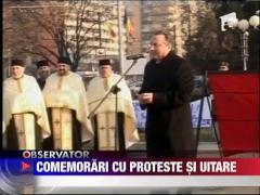 Comemorari cu proteste si uitare