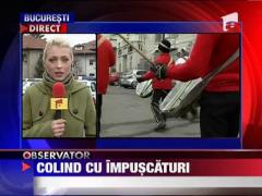 Colindator deghizat in urs impuscat in Capitala
