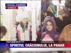 Atmosfera de sarbatoare in parcul Cismigiu, din Capitala