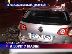 A avariat cu masina lui 8 autoturisme parcate regulamentar