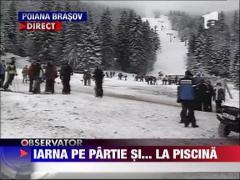 Iarna pe partie si la piscina