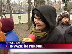 Invazie de oameni in parcurile din Bucuresti