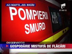 Casa mistuita de flacari in Bacau