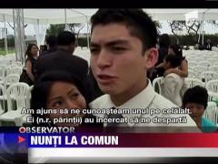 O suta de cupluri din Peru si-au unit destinele intr-o ceremonie comuna
