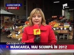 Alimentele, mai scumpe in 2012