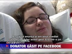 Donator de organe gasit pe Facebook
