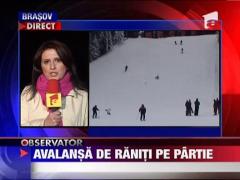 Avalansa de turisti raniti pe partie