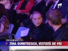 Zina Dumitrescu, vizitata de fiu