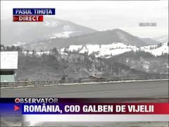 Romania este sub cod galben de vijelie si ninsoare