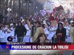 Procesiune de Craciun in Tbilisi