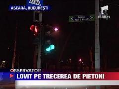 Tanar spulberat pe trecerea de pietoni, in Bucuresti