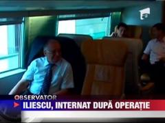 Ion Iliescu ramane in spital pentru ca medicii se tem de o hemoragie