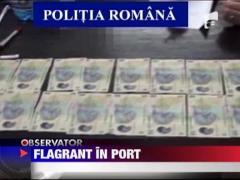 Tulceanca prinsa in flagrant de politisti in Portul Constanta