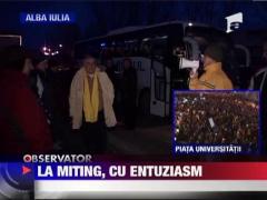 Protestatarii au manifestat si in fata Guvernului