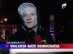 Noi violente tulburatoare in Piata Universitatii