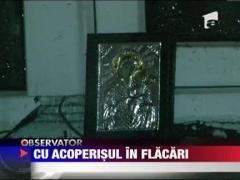 Strada in bezna din cauza unui incendiu