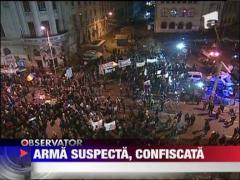 Orsovean cercetat in libertate, dupa ce asupra lui au fost gasite un pistol si noua cartuse cu bile