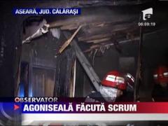 Batran ramas fara adapost in urma incendiului