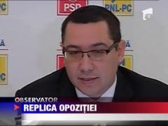 Replica opozitiei la discursul presedintelui