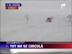 Buzau: Trafic blocat pe E85 de nameti