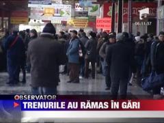 Trenurile au avut peste 400 de minute intarziere