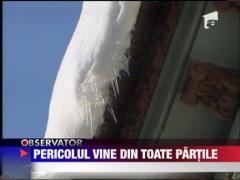 Zeci de amenzi pentru cei care nu au curatat zapada si turturii