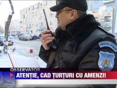 Amenzi de pana la 2 mii de lei pentru cei care nu au curatat zapada