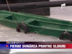 UPDATE / Gerul face ca Dunarea sa "fiarba"