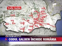 Codul galben paralizeaza Romania
