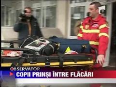Copi prinsi intre flacari