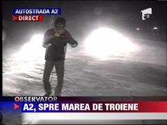 Autostrada Soarelui a fost azi autostrada viscolului