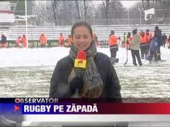Suporterii de rugby s-au luptat cu zapada