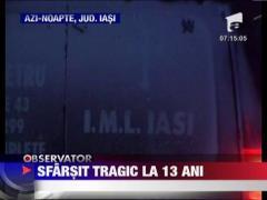 Sfarsit tragic la 13 ani