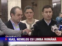 Ministrul de Interne, Traian Igas, nemilos cu limba romana