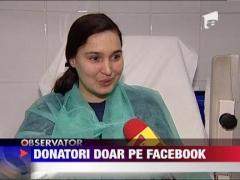 Donatori doar pe Facebook