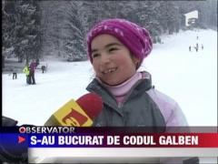 Turistii s-au bucurat de codul galben