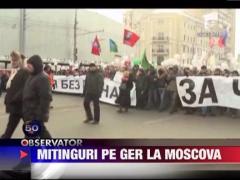 Miting de zici de mii de persoane la Moscova