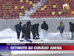 Detinutii au curatat Arena Nationala
