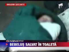 China: Bebelus abandonat de mama imediat dupa nastere intr-o toaleta