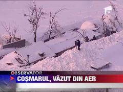 Romania inghetata, vazuta din elicopter