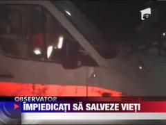 Bucuresti: Ambulante blocate in zapada