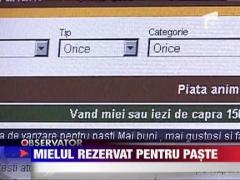 Mielul pentru Pasti, rezervat pe internet