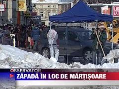 Zapada a incurcat rau planurile vanzatorilor de martisoare