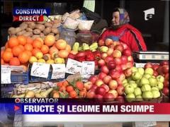 Fructe si legume mai scumpe